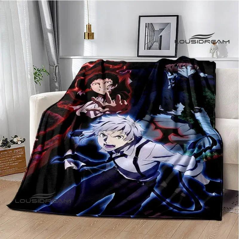 Cartoon Bungou Stray Dogs bedruckte Decken Picknickdecke Warme Flanelldecken Hausbettbezüge Decken für Betten Geburtstagsgeschenk