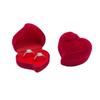 Luxury Heart-Shaped Wedding Ring Box Jewelry Display Storage Box Engagement Rose Flower Design Ring Box Couple Gifts Box