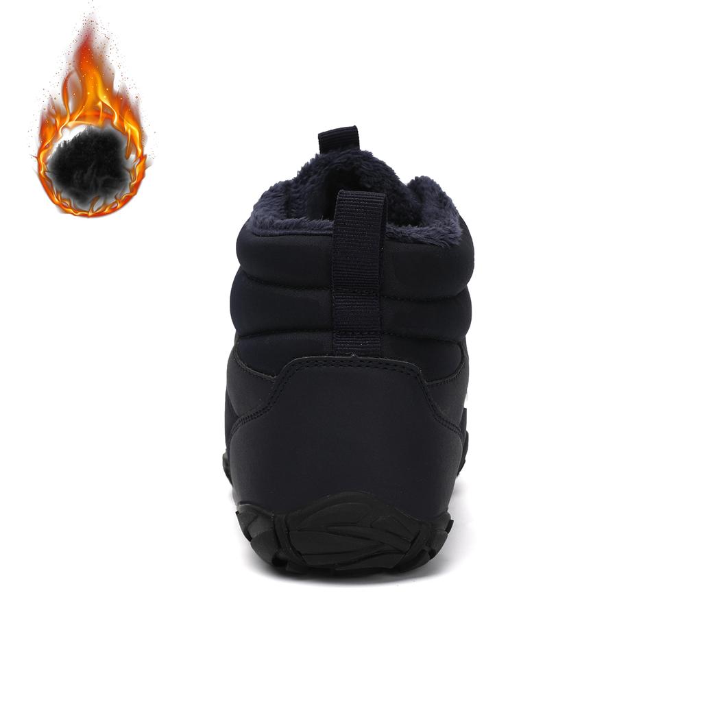 Mens Winter Trekking Snow Boots Fur Lined Winter Snow Boots Water Resistant Shoes Anti-Slip Warm Casual Lightweight Hiking Boots