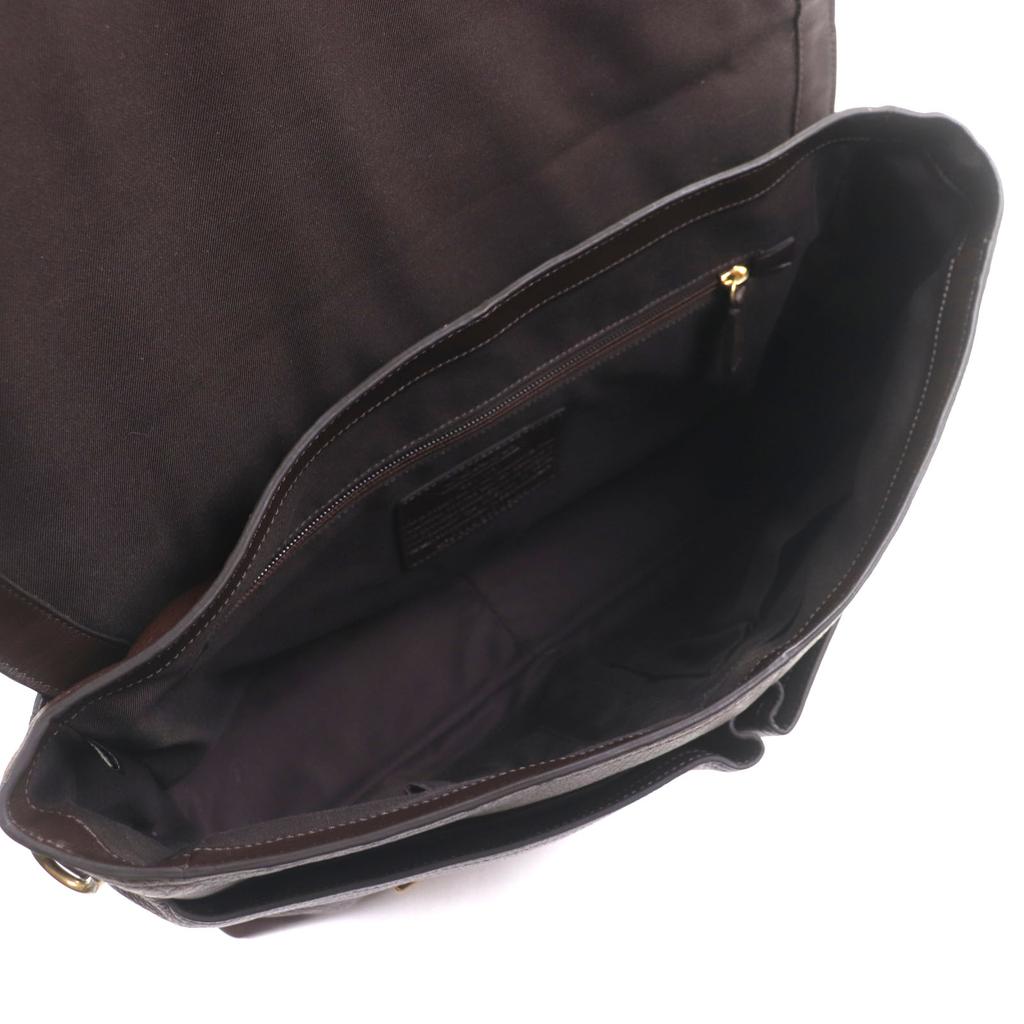 Great COACH Briefcase Old Coach 2-way business bag Brown leather mens 70480 Used