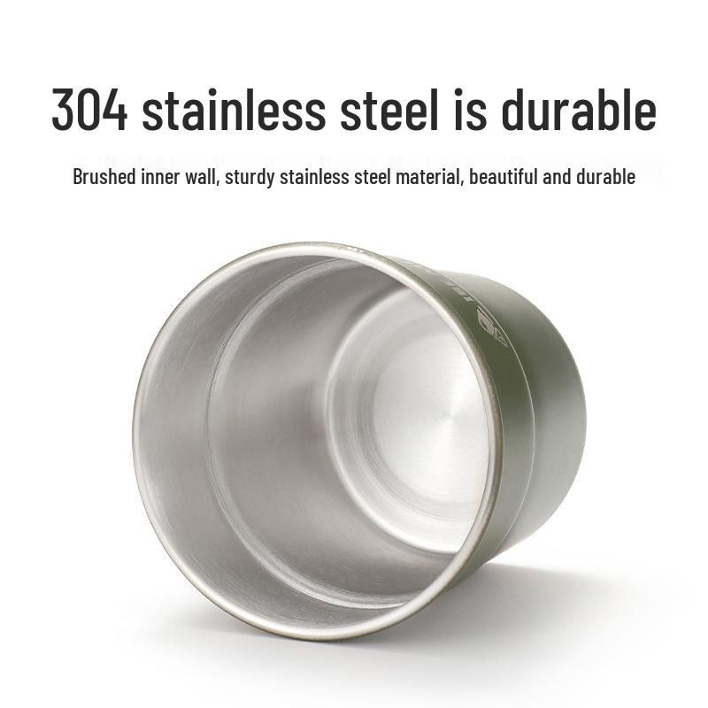 304 Stainless Steel Multi-Purpose Outdoor Cup: Ideal for Camping, Beer, Coffee, Water, and Beverages