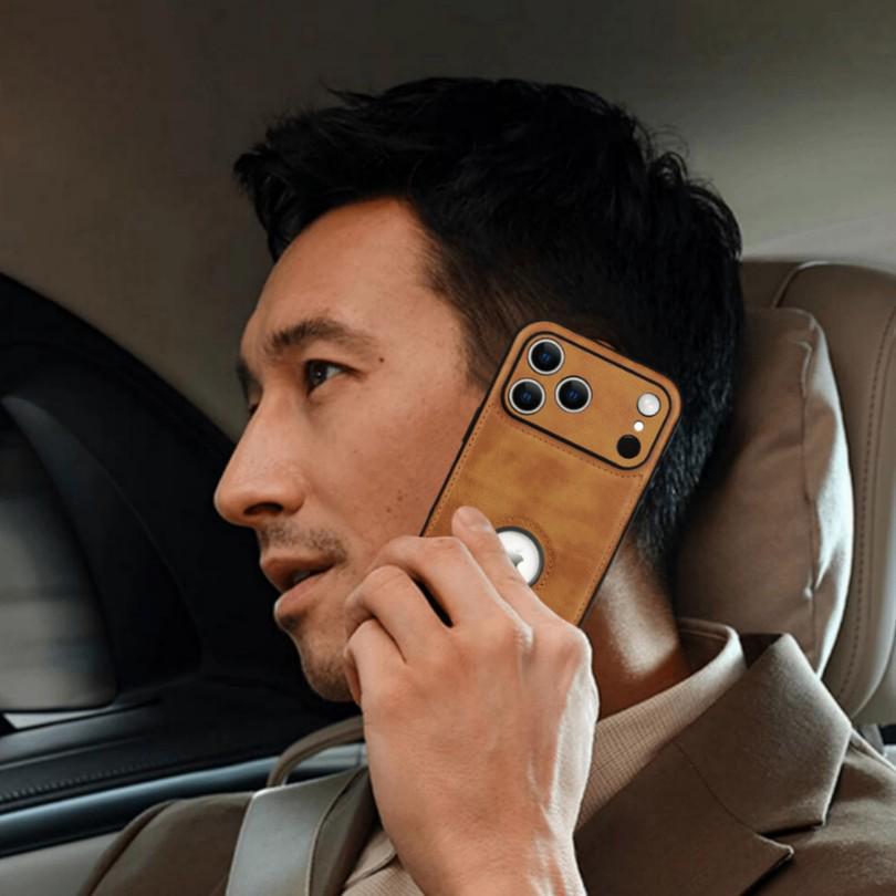High-grade Leather Phone Case for Apple 17 Pro Max/16 Pro/15 - Trendy & Protective Design