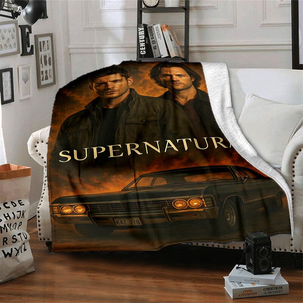 1pc Supernatural Supernatural Throw Blanket Soft Flannel, Cozy All Season Polyester Perfect for Home, Office
