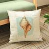 45X45Cm Beach Coast Lighthouse Conch Starfish Pattern Polyester Pillowcase Cushion