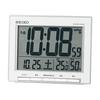 Seiko Clock Alarm Clock Radio Digital Calendar Temperature Humidity Display Large Screen Silver Metallic SQ786S SEIKO