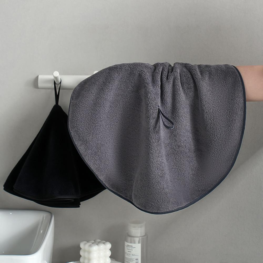 2PCS Super Absorbent Hand Towel Hanging Bath Towel Morden Round Kitchen Towel  Washbasin