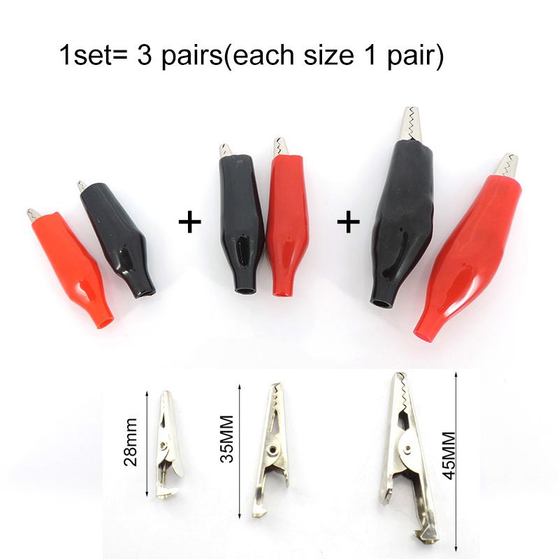 50A 30A Alligator Crocodile Clip Insulated Handle Battery Test Clamp Lead Cable Probe Connector Socket 4mm Banana Plug Electirc