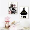 Und Drucke Wand Bilder Für Wohnzimmer Dekor Mode Buch Paris Parfüm Kleid Lippenstift Wand Kunst Leinwand Malerei Nordic Poster