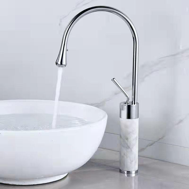 Basin Faucet Single Lever 360 Rotation Spout Moder Brass Mixer Tap For Kitchen Or Bathroom Basin Water Sink Mixer gold brush