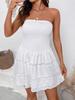 Jaro/léto 2026 Šaty s lemováním - svěží, sladká, úzká krátká sukně pro ženy