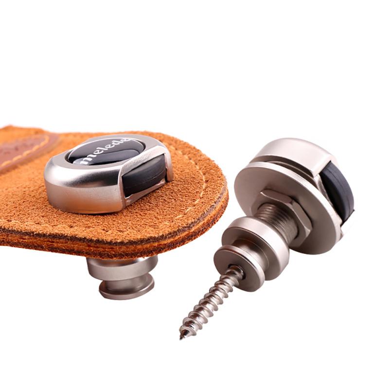 2pcs Guitar Strap Buckle Lock Button Non-Slip Electric Guitar Zinc Alloy for Guitar Player