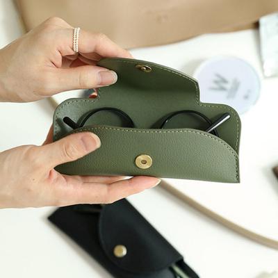 Glasses Storage Box Reusable Anti-scratch Faux Leather Magnetic Clasp Sunglasses Storage Bag Household Products