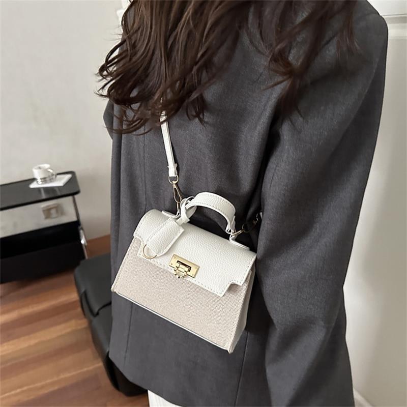 High Quality Retro Versatile Women'S Shoulder Tote Bag Color-Blocked Crossbody Bag Fashion Handbag Commuter Bag Girl Purse Gifts