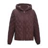 Rhombus cotton clothes short European beautiful women's coat autumn and winter new light and warm cotton-padded clothes hooded jacket women