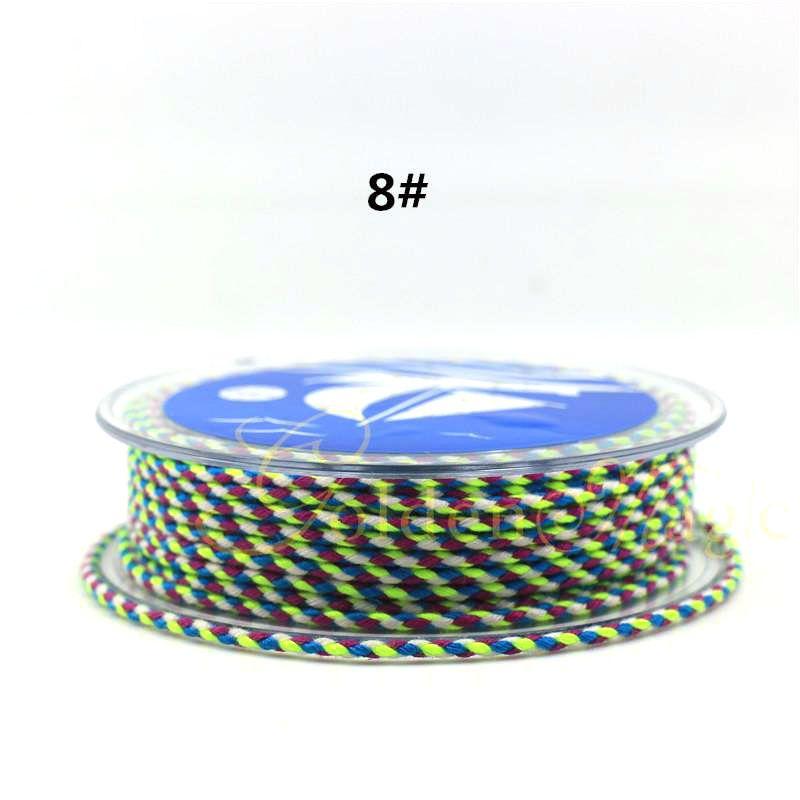 Colorful Carrying Strap Braided Rope Hand-Made Cotton Threads Handcraft Braiding Rope Braided Rope Bracelet Braiding Thread Crafts Tassel DIY Material