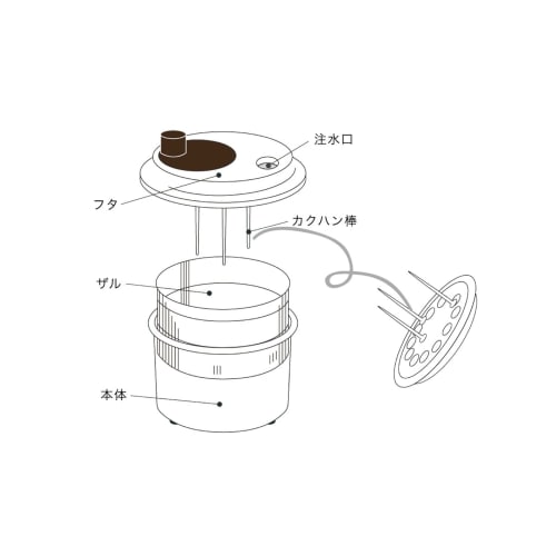 Daiwa Salad Spinner, Vegetable Drainer, Rice Washer, Brown, 21cm Diameter x 17cm Height, Rotating, Made in Japan, RS-1, 1 Piece