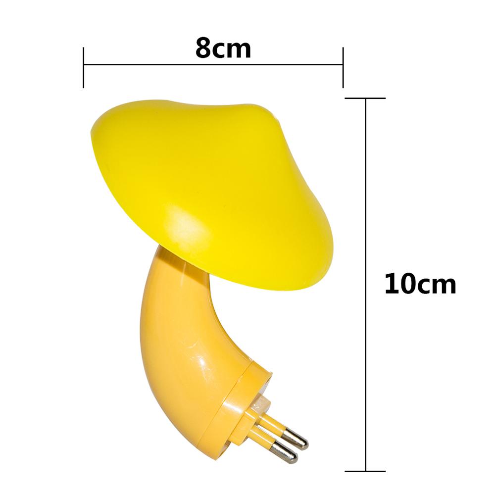 Mushroom Shape LED Night Lights Sensor Dusk To Dawn Bedroom Decor Wall Lamps For Kids Children's Room Bedside Lighting EU Plug