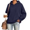 Women's Hooded Sweatshirt, Color Long Sleeve Pullover with Pocket, Loose Fit Casual Athletic Top
