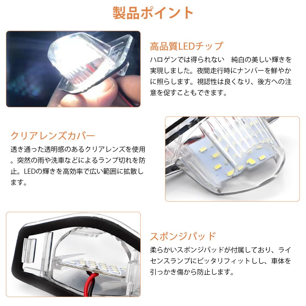 Catland LED License Plate Light for Honda N Series JF1 JF2 JF3 JF4 N-BOX