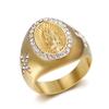 Ring new hip hop jewelry gold plated diamond men's ring