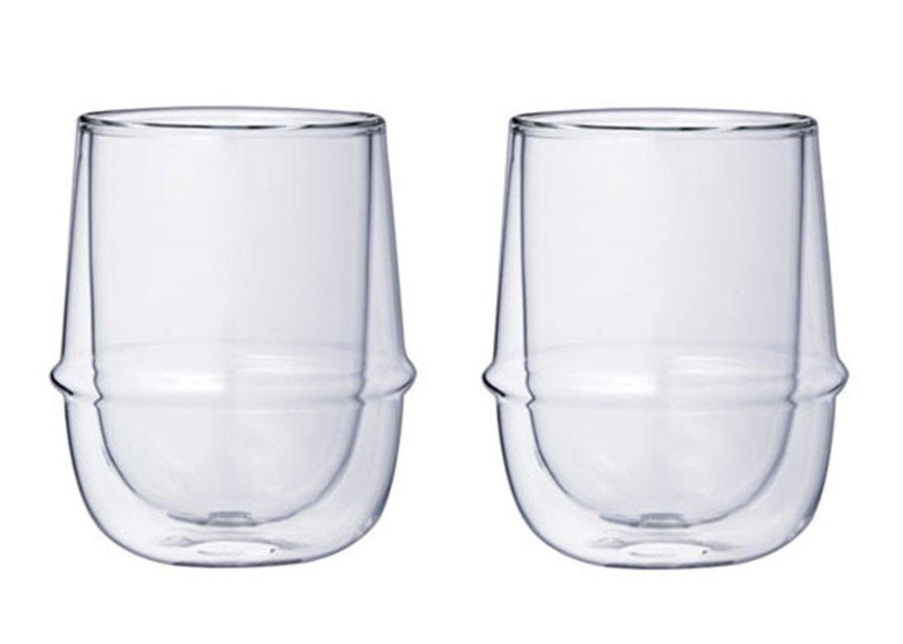 Double-Walled Kinto KRONOS Cups - Maintain Temperature - Prevent Condensation - Set of 2