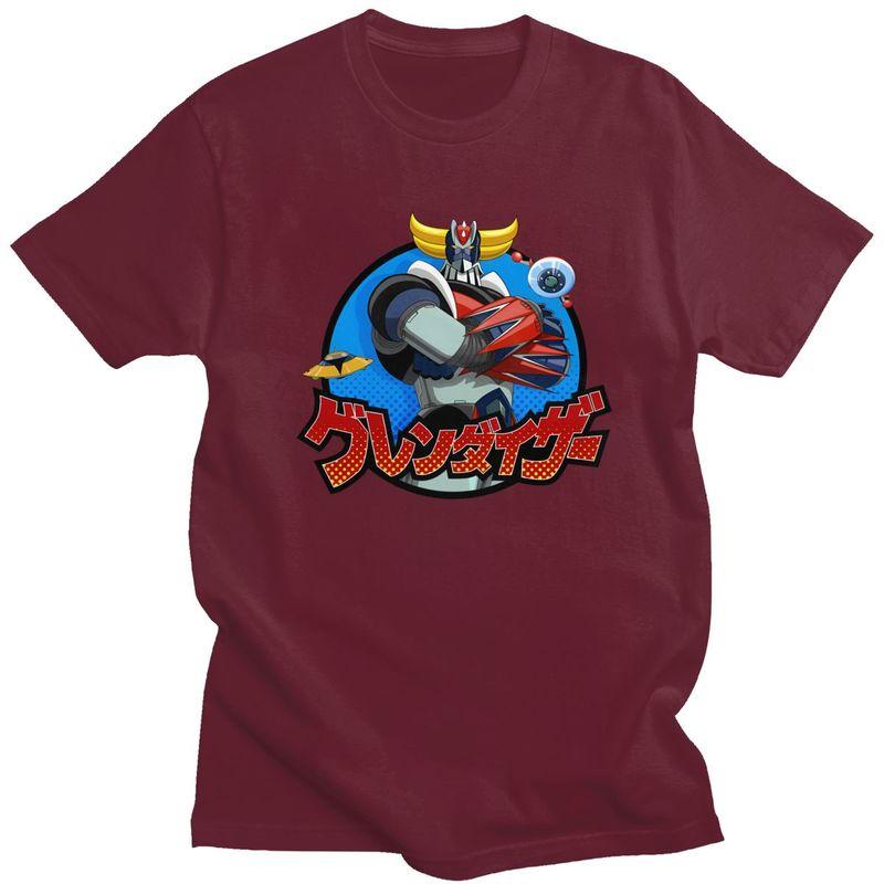 Custom Mens UFO Robot Grendizer T Shirt ShortSleeve Cotton Tshirts Classic Tshirt Leisure Goldorak Tees Slim Fit Clothing