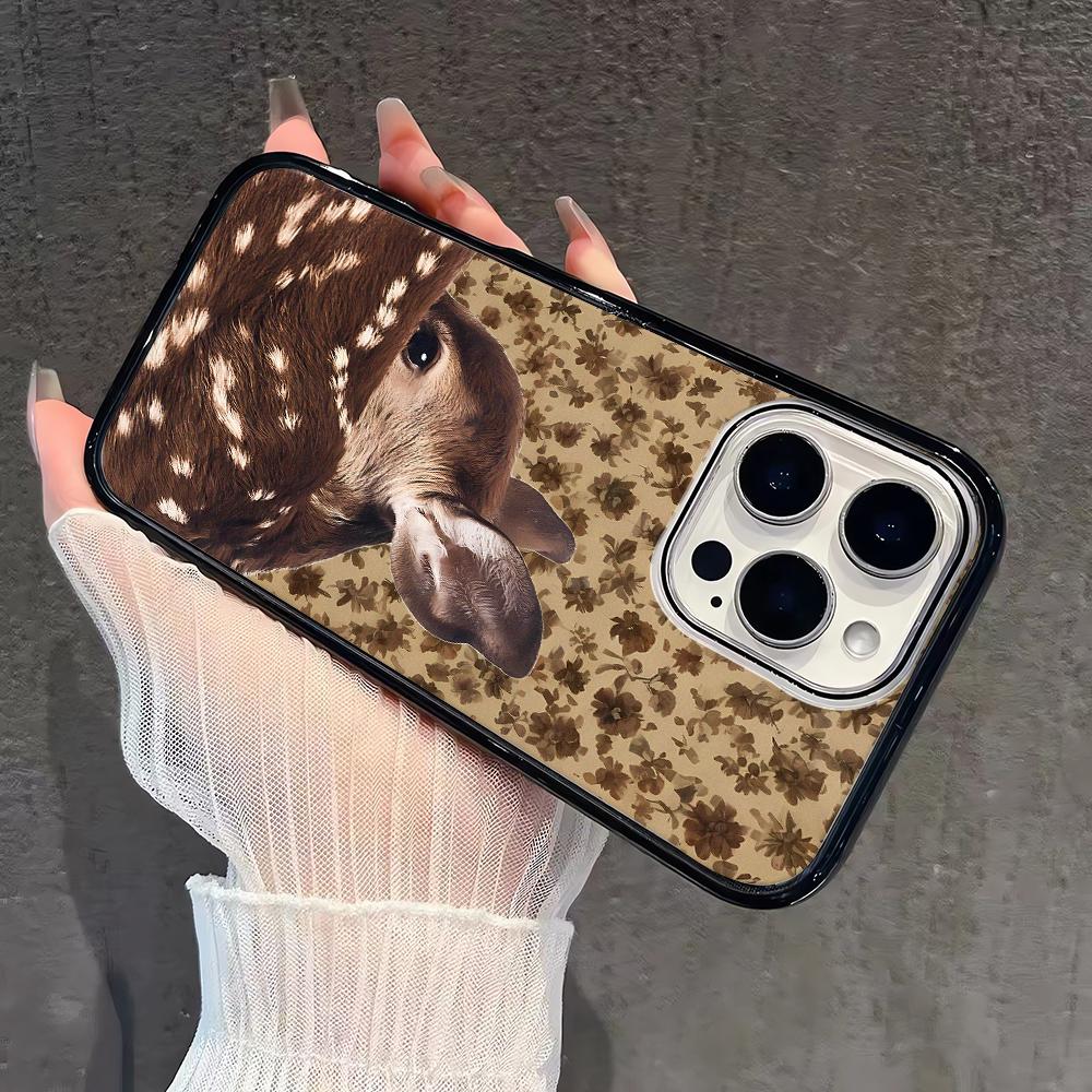 Lace Deer Phone Case For IPhone 17 Air 16 15 13 12 11 14 Pro Max 16 15 14 Plus 17 16 15 14 Plus Case Cover Funda Bumber Coque