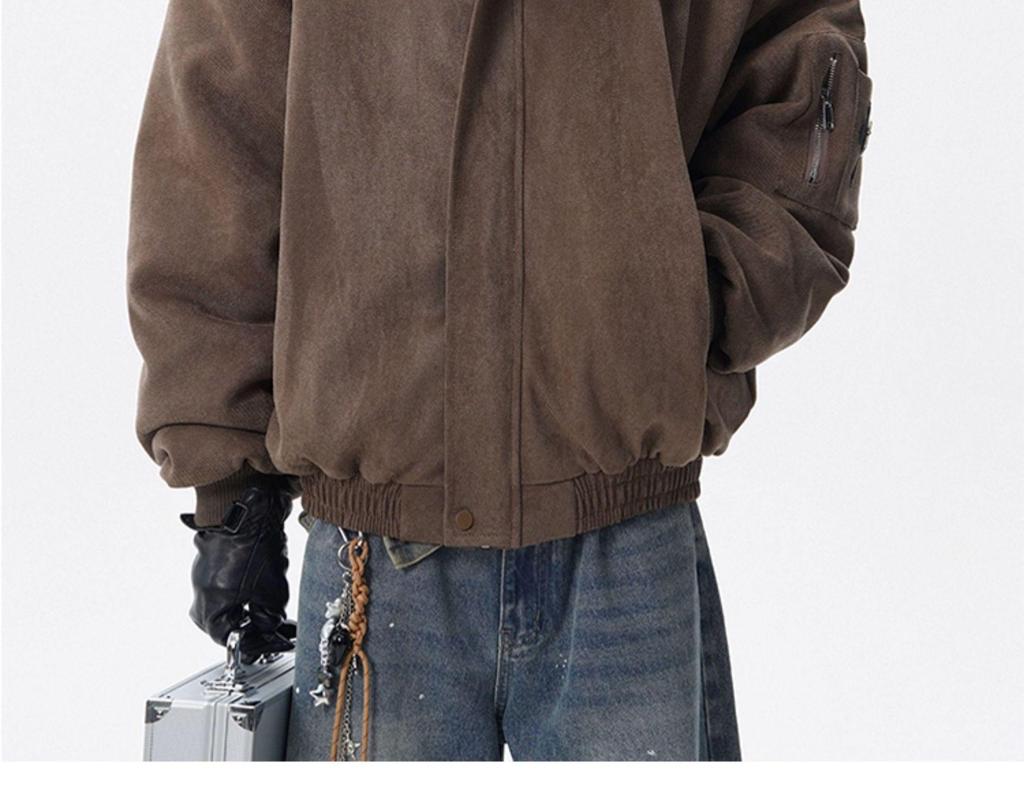 Men's Retro American Style Fur Collar Thickened Winter Jacket