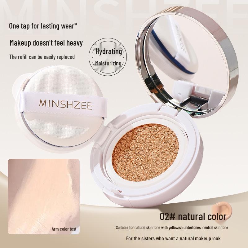 

MINSHZEE Mingxi Zhi Clear Skin Cushion BB Cream: Long-Lasting, Oil Control, Lightweight Concealer 9510. 15g естественный