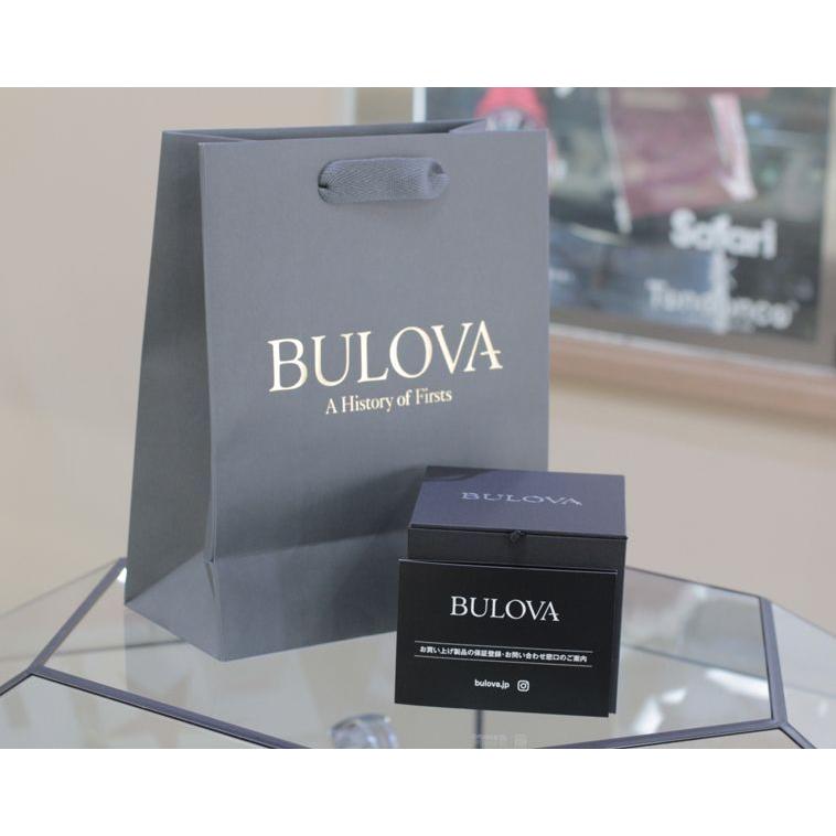 Used [BULOVA Hand Towel Present] Bulova BULOVA Watch Men's Automatic Winding Marine Star Black 98B465 Domestic Genuine Product 3 Year Manufacturer's