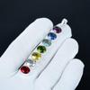 Beautiful 7 Chakra Pendant, 925 Sterling Silver Pendant, Handmade Pendant, Antique Pendant, 7 Chakra Gemstone Pendant, Party Wear Gift