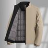 Men's Winter Warm Bomber Jackets Quilted Casual Lightweight Windproof Coat With Pockets Stand Collar Work Jacket for Men Thick Thermal Cargo Jacket