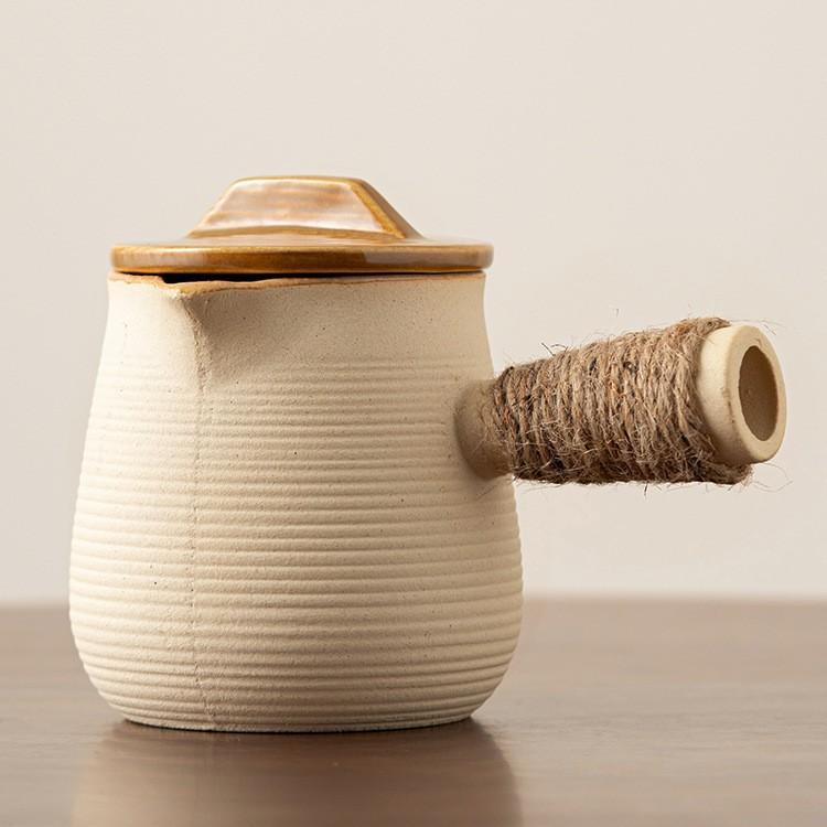 Ceramic Baked Milk Tea Pot Can Be Dry Boiled Boiled Tea Warm Milk Pot Teapot Tea Infuser