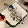 {YY28} Luxury Sparkling Peacock Rhinestone Brooch For Women Coat  Clothing Vintage Elegant Cloth Pin Fashion Accessories Gifts