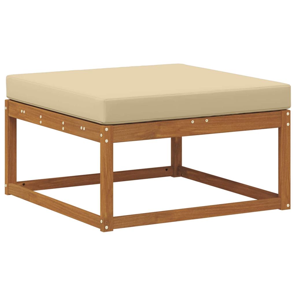 Outdoor Sofa Set with Cushions 4 pcs Natural and Beige