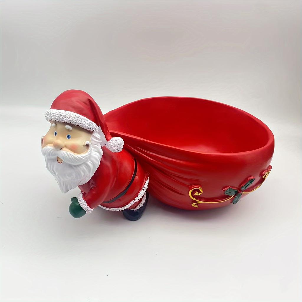 1pc of Santa Claus Fruit Plate, a Small Decorative Item for Home Entrance Shoe Cabinet Storage, Resin Decoration for Living Room And Bedroom