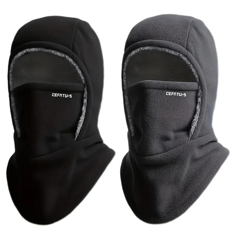 Strick-Gesichtsmaske Winddicht Dick Weich Bequem mit Hals- und Ohrenschutz zum Laufen, Skifahren, Angeln, Outdoor, Motorradfahren