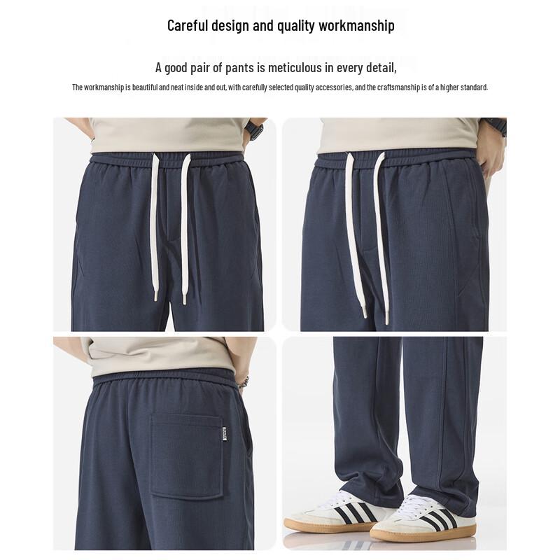 Mark Fairwhale Men's American Style Loose Fit Straight-Leg Casual Pants