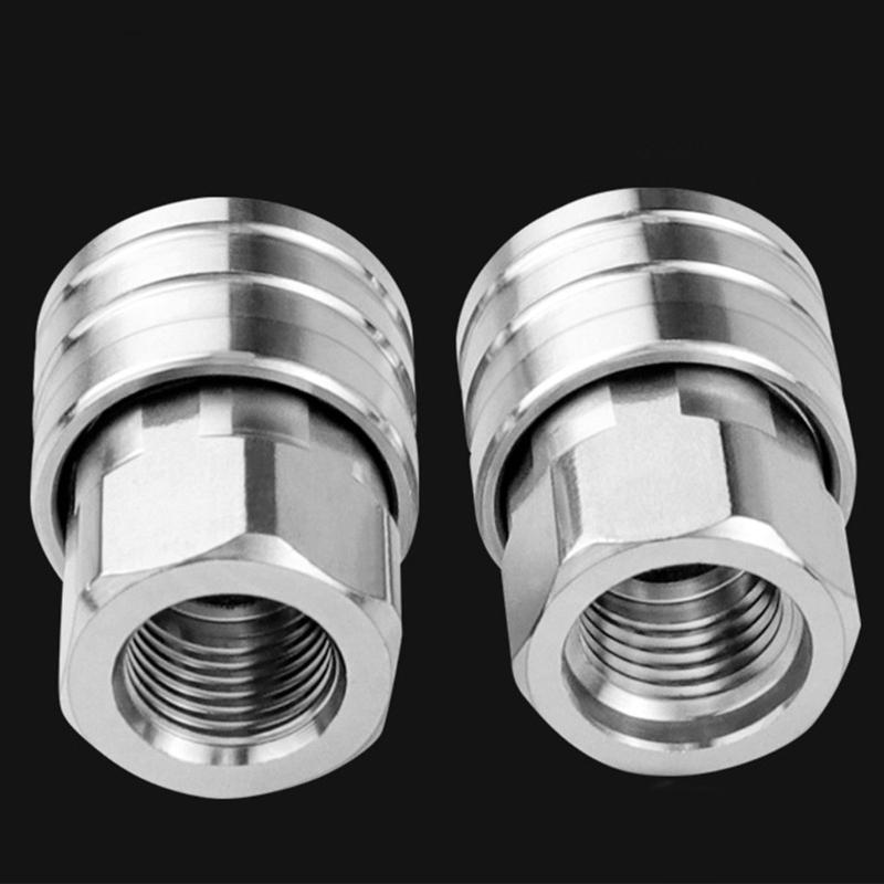 Pressure Washer Adapter Stainless Steel 1/4 High Pressure Washer Quick Connector Pipe Hose Adapter