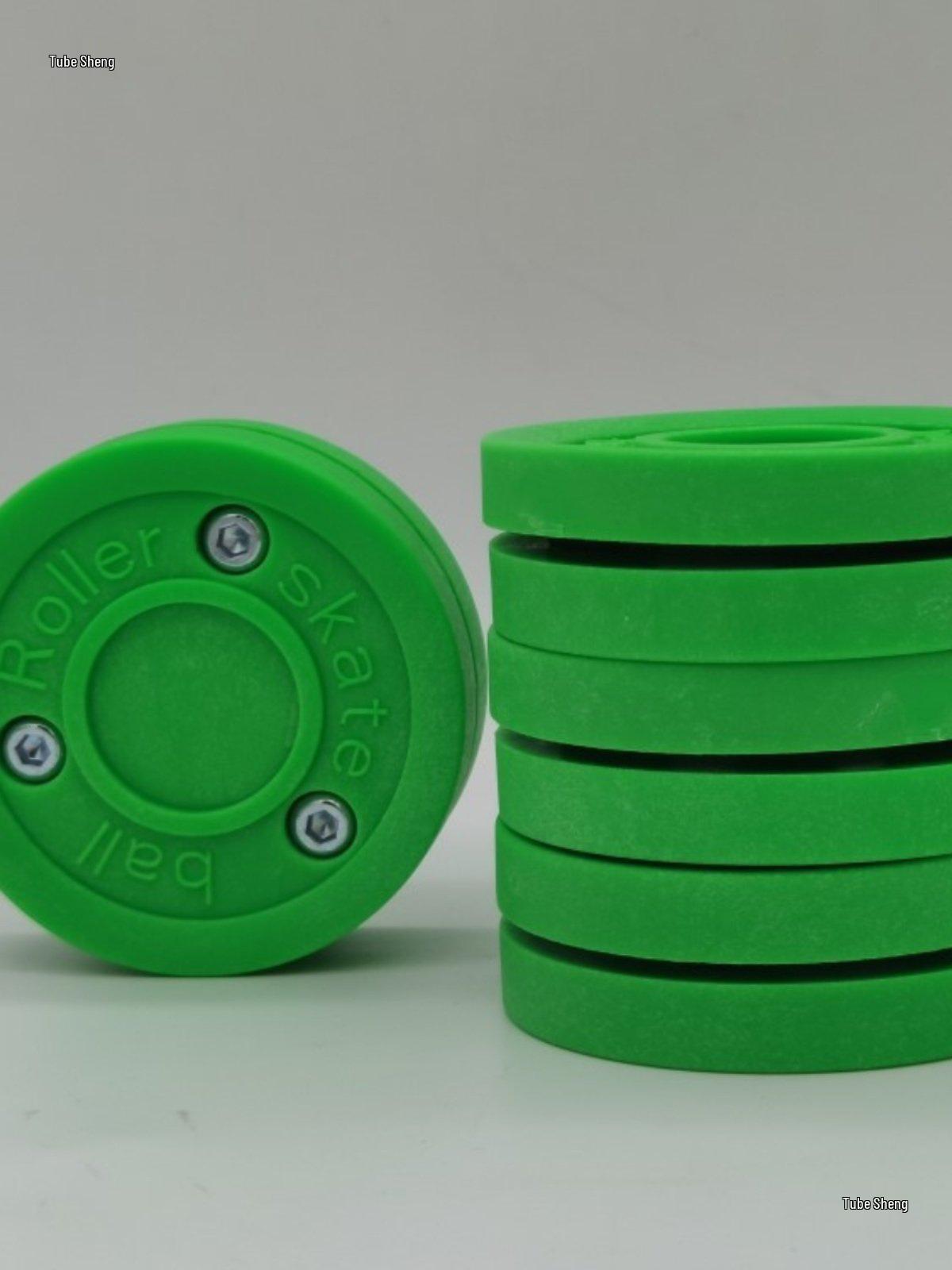 Double-layer Green Biscuit Dry Land Hockey Training Puck for Roller & Stick Handling 1 Orange