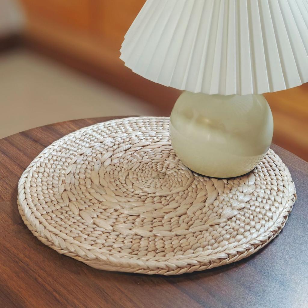 Hand Woven Double-layer Cushion with Cushion Made of Cattail and Grass Comfortable Cushion for Chairs and Dining Chairs