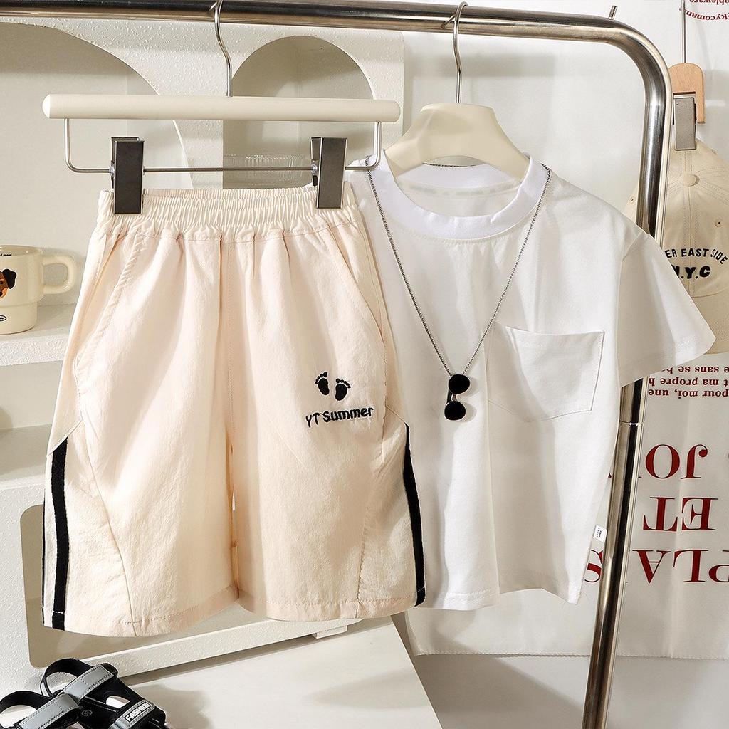 Korean Style Sporty Quick-Dry Embroidered Kids' Shorts - Unisex