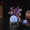 1 Pc Color Change Lava Resin Base Dragon Statues Luminescent Dinosaur Holy Dragon Battle Dragon Home Desktop Sculpture Kids Gifts