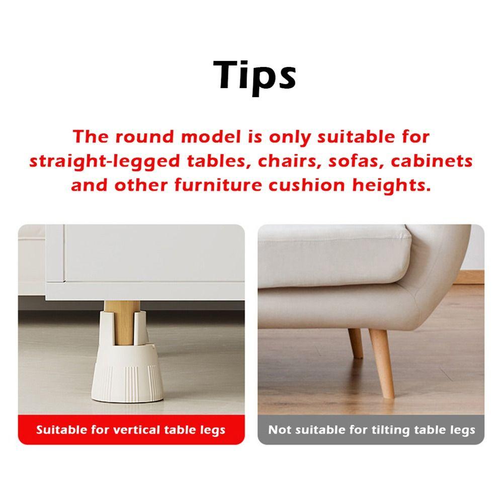 Stable Round Furniture Risers Splint-type Adjustable Furniture Foot Mats Anti-slip Furniture Foot Pad Kpop Idol Card