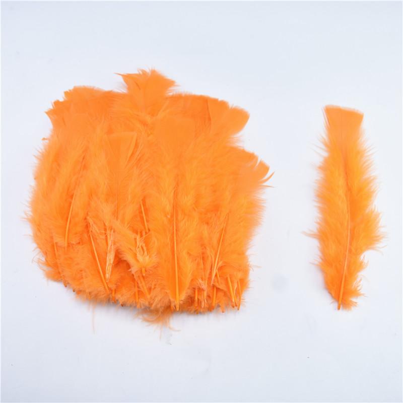 100pcs Flat Fluffy Colorful Turkey/Chicken FeathersDiy Pheasant Plume for Needlework Decor Clothes Handicraft Accessories10-18cm