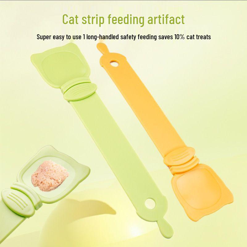 Leak-Proof Cat Treat Feeder Spoon - Spill-Proof and Easy to Use