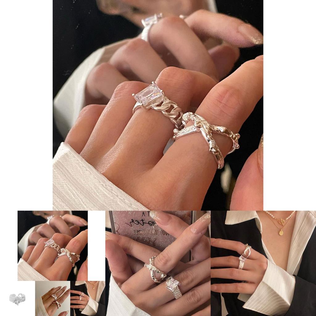 Unique Irregular Textured Handcrafted Xs925 Silver Ring For Women With Glamorous Design And Adjustable Size For Modern Fashion