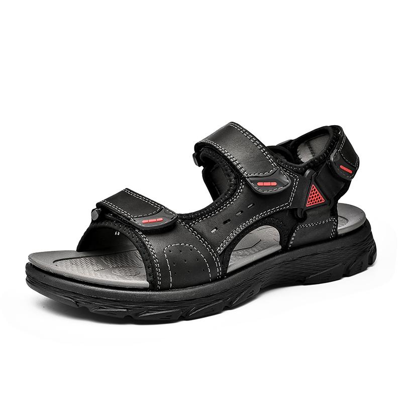 Fashion Summer Men's Sandals Trendy Sports Design Breathable Style Leisure Beach Walk Comfortable Genuine Leather Shoes Daily Office