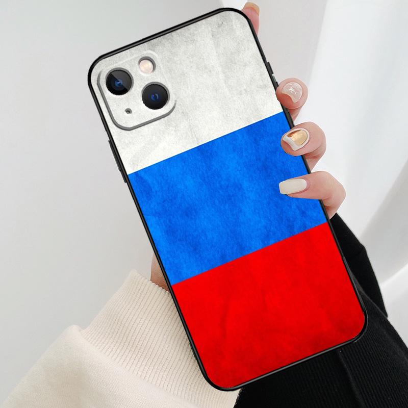 Russian Flag Phone Case For iPhone 17 Pro Max 15 14 13 11 12 16 Pro Max Mini 15 16 Plus 16e 17 Air Cover