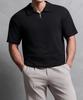 Dibala Automatic Tucking Fake Drop Oversized Half-Zip Polo Shirt Short Sleeve T-Shirt